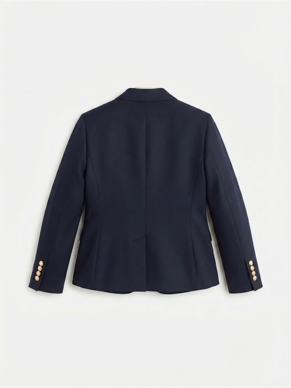 J. Crew Schoolboy Blazer Woman’s Size 12 Navy Blue Wool Blend Gold Button Jacket